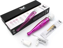 Pixey DeLuxe - Pink Chrome Edition - Oplaadbare Wand Vibrator - de krachtigste die er is — thumbnail 2