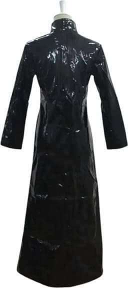 Latex wetlook lange jas - BDSM - Rollenspel - Unisex - SM Meester(es) - Goede kwaliteit — thumbnail 4