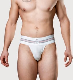 MM Sports The Original No. 10 Swimmer/Jogger Jockstrap 3 inch White - MAAT S - Heren Ondergoed - Jockstrap voor Man - Mannen Jock — thumbnail 8