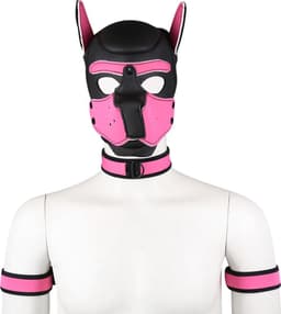 Banoch - Lindo Perrito Rosa Neoprene - honden masker puppy play roze neopreen — thumbnail 7