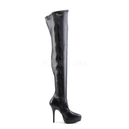 Pleaser - INDULGE-3000 Plateau overknee Laarzen - US 15 - 46 Shoes - Zwart — thumbnail 2