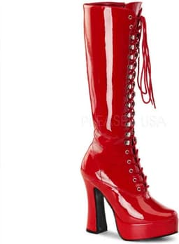 Pleaser - ELECTRA2020 Kniehoge laarzen - US 16 - 47 Shoes - Rood — thumbnail 1