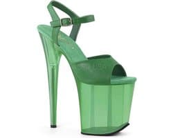 Pleaser - FLAMINGO-808N Sandaal met enkelband, Paaldans schoenen - Paaldans schoenen - 38 Shoes - Wit
