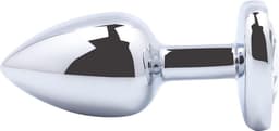 Banoch - Buttplug Coeur Transparent Medium -Metaal - Hartje - Diamant Steen — thumbnail 3