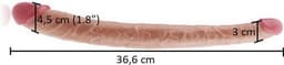 Lovetoy - Dubbele Dildo XXL "Lady Killer" - 36 cm lang - voor anaal en vaginaal gebruik — thumbnail 5
