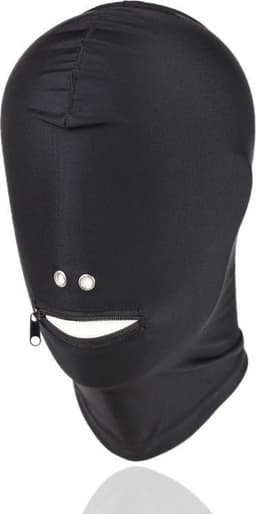 Banoch - Mask Zipper Mouth - Spandex Masker - BDSM - Zwart met Rits — thumbnail 3