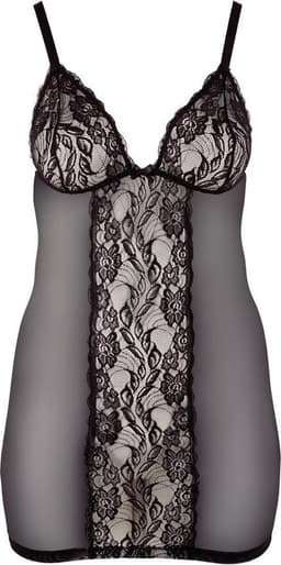 Cottelli Plus Size –  Nachtjurk met Perfecte Pasvorm voor Pure Verleiding – Maat 2XL – Zwart — thumbnail 2