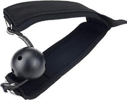 Bondageset- SM Mondbal met handboeien- Gagball-Bondagekit- seksspeeltjes- Gag ball met aaneengesloten halsband en handboeien voor onderdanigheid- zwart - BellaSupplies — thumbnail 6