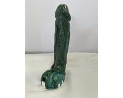 Handbeschilderde Piemelkunst van Keramiek Gips – Uniek Kunstobject – 18,5 cm – Cadeau & Decoratie