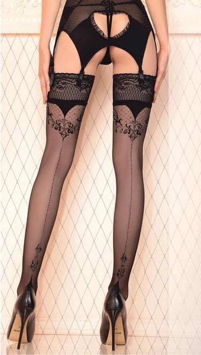 Ballerina - Fantasy Hold Ups - Kousen (20 denier) - Zwart — afbeelding 1