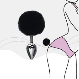 Daily Joy Buttplug – Konijnenstaart – Rollenspel – Anale staart – Zwart — thumbnail 4