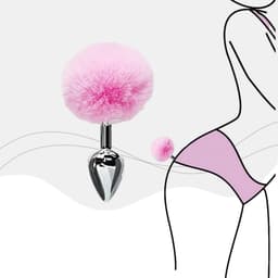 Daily Joy Buttplug – Konijnenstaart – Rollenspel – Anale staart – Roze — thumbnail 1