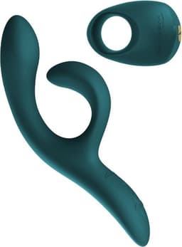 We-Vibe Nova 2 Groen Dual Stimulation Rabbit Vibrator & Pivot Vibrerende Cock Ring - Date Night App-gestuurde Koppels Seksspeeltjes Bundel - Rabbit Vibrator met 10 Vibratiestanden - Waterdicht - Rekbare Penisring — thumbnail 1