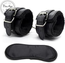 Handboeien - Handboeien met masker - BDSM - Erotiek - Bondage - Sextoys - Sexspeeltjes - Zwart — thumbnail 2
