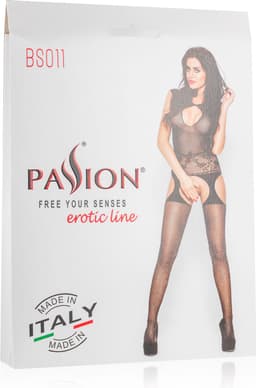 Zwarte catsuit - Jarretel look — thumbnail 1