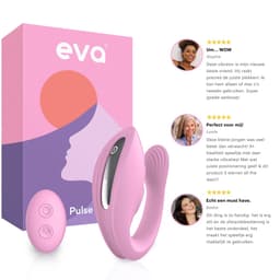 Eva® Pulse - Vibrator met Afstandsbediening - Sex Toys voor Vrouwen & Koppels - G-Spot en Clitoris Stimulator - Dildo Vibrators - Realistisch - Prikkelende Luisterverhalen Inbegrepen - Vibrators voor vrouw - Blossom Pink — thumbnail 3