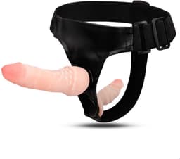 Intenz® Dubbelzijdig Voorbind dildo - Strap on - Siliconen - Sex toys voor koppels - 16.5 cm — thumbnail 1