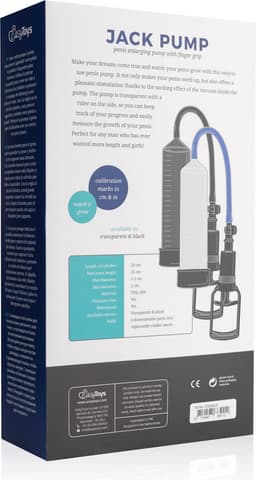 EasyToys - Penispomp met Grippomp - Penispompen - Penis Pomp - Sex Toys voor Mannen - Transparant met Blauw — thumbnail 9