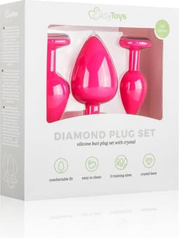 Siliconen Buttplug Met Diamant - Roze — thumbnail 9