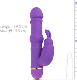 Teazers - Siliconen Rabbit Vibrator - Vibrators voor Vrouwen - Dildo - Vibrators - Tarzan Vibrator - Sex Toys - 20 Vibratiestanden - Sex Toys voor Vrouwen - Paars — thumbnail 8