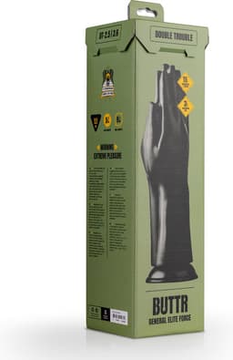 BUTTR - Double Trouble Fisting Dildo - Dildo met Zuignap - Dildo's - Sex Toys voor Vrouwen en Mannen - Dildo Mannen Anaal - Zwart — thumbnail 8