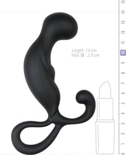 EasyToys - Prostaat Massager - Prostaat Dildo met Handvat - Gebogen - Buttplug - Anal Plug - Sex Toys voor Vrouwen en Mannen - Seksspeeltjes - Dildo Mannen Anaal - Zwart — thumbnail 5