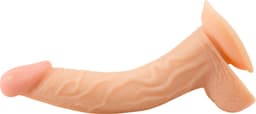 NMC – Dildo met Zuignap en Licht Gebogen Vorm voor een Vluggertje 19 cm – beigeig — thumbnail 5
