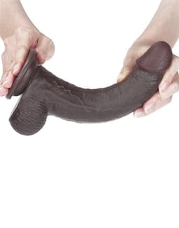 Lovetoy - Realistische XXL Dildo Met Zuignap 23 x 4 cm - Bruin — thumbnail 2