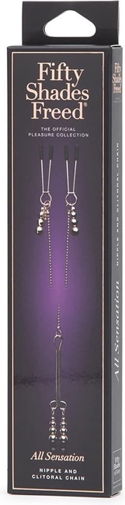 Fifty Shades kraalketting tepel en clitorisklem goud — thumbnail 7