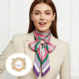 3 stuks sjaalringen voor dames, elegante goudwitte sjaalgesp, sjaalclip, stoffen ring, gesp voor dames — thumbnail 5