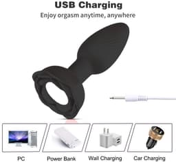 Lzwintrading - Buttplug Vibrator met App Control - 360° Rotatie Functie - Vibrators voor Vrouwen & Mannen - Prostaat Stimulator -Butt Plug met 9 Vibratie Standen - Sex Toys voor Koppels - Anale Speeltjes - Vibrerende Buttplug met Lichtkleuren — thumbnail 4
