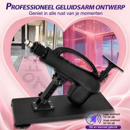 AALVERO - Sex machine - Intiem machine - Stoot machine - 7 opzetsukken - Voor hem en haar - Plastic zonder chemicaliën - Zwart — thumbnail 5