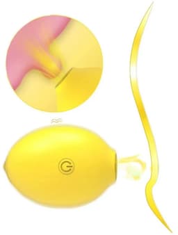 Citroen Vibrator - Clitoris Vibrator in Citroenvorm voor Vrouwelijk Intiem Plezier, Tepelvibrator, Clitoriszuiger, Citroenvormige Seksspeeltjes, Zuigende Clitoris Stimulator — thumbnail 2