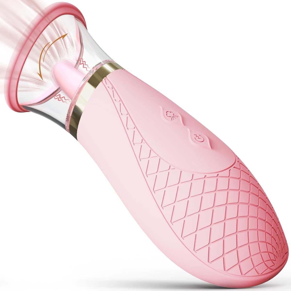 Klitoris-zuigvibrator, seksspeeltje met 3 zuig- en 9 likstanden, geschikt voor tepels en klitoris voor een snel orgasme; tongvibrator voor vrouwen en koppels, Sakura — afbeelding 1