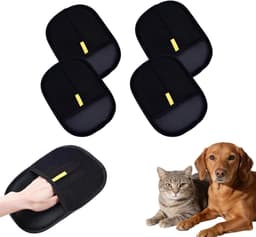 Handschoenen vachtverzorging huisdier haar handschoen dubbelzijdige grooming handschoen dierenhaarverwijderaar huisdier haar remover voor meubels reiniging bank auto — thumbnail 1