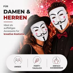 imo Klingler Masker als kostuumaccessoire voor dames en heren, kinderen en volwassenen voor anonieme Halloween & carnaval — thumbnail 3