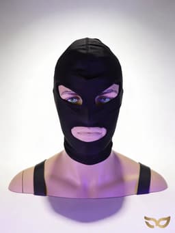 MySecretNL Bivak - Masker - Zwart - Mond en ogen open — thumbnail 2