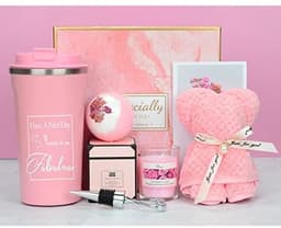 GEEKEO Vrouwen Cadeauset, Verjaardag voor haar, Unieke Moeder Beste Vriend, Get Well Soon Vrouwen, SPA Ontspannen Verwennen Gift Set Haar Vriendin Vrouw Zus, Roze (LH001) — thumbnail 1