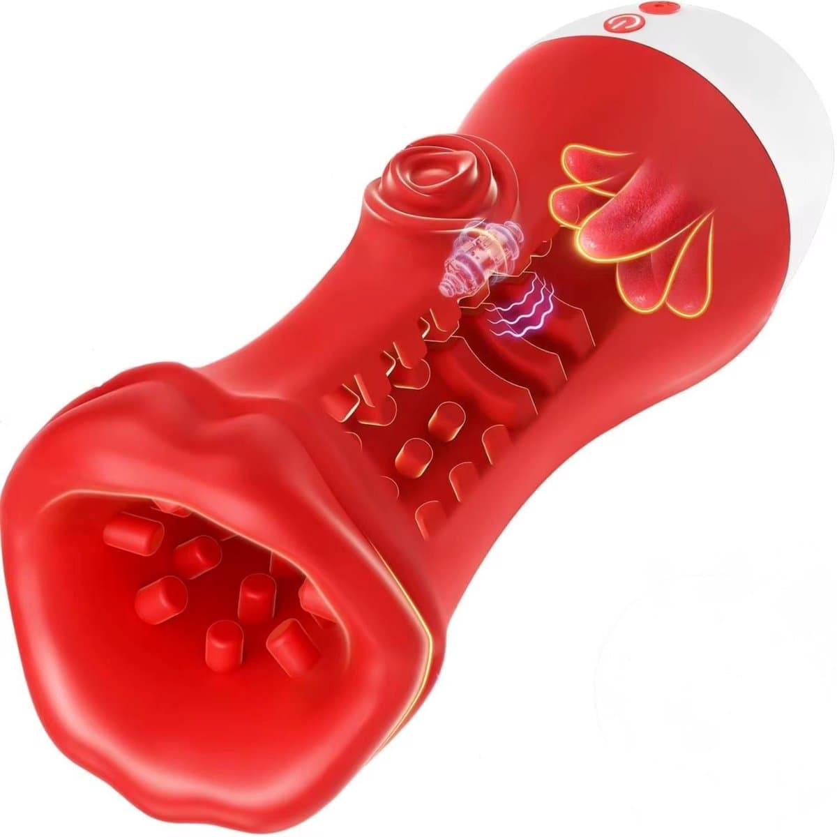 SF Toys Deep Throat Masturbator Man – 13 cm Diepe Kamer – 9 Tongbewegingen – 9 Vibratiestanden – USB Oplaadbaar – IPX6 Waterdicht — afbeelding 1
