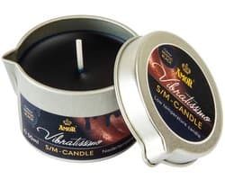VIBRATISSIMO S/M Kaars Mystic Black 50 ml I lage temperatuurkaars in zwart I hoogwaardig kaarsvet geurloos I druipkaars voor erotische spelletjes I romantische massagekaars voor koppels I Waxkaars