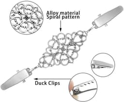 2 stuks cardigan clip pullover clips vintage cinch clip sjaal clips hemd broches voor truien jurken overhemden, Metaal — thumbnail 4