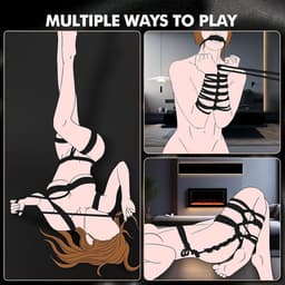 Intiem Cadeau - Bondage Touw - BDSM - Zwart - 5 Meter — thumbnail 2