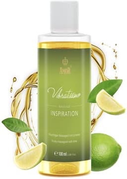 Vibratissimo 'Inspiration': massageolie, liefdesolie, lichaamsolie met een limoengeur, 100 ml — thumbnail 1