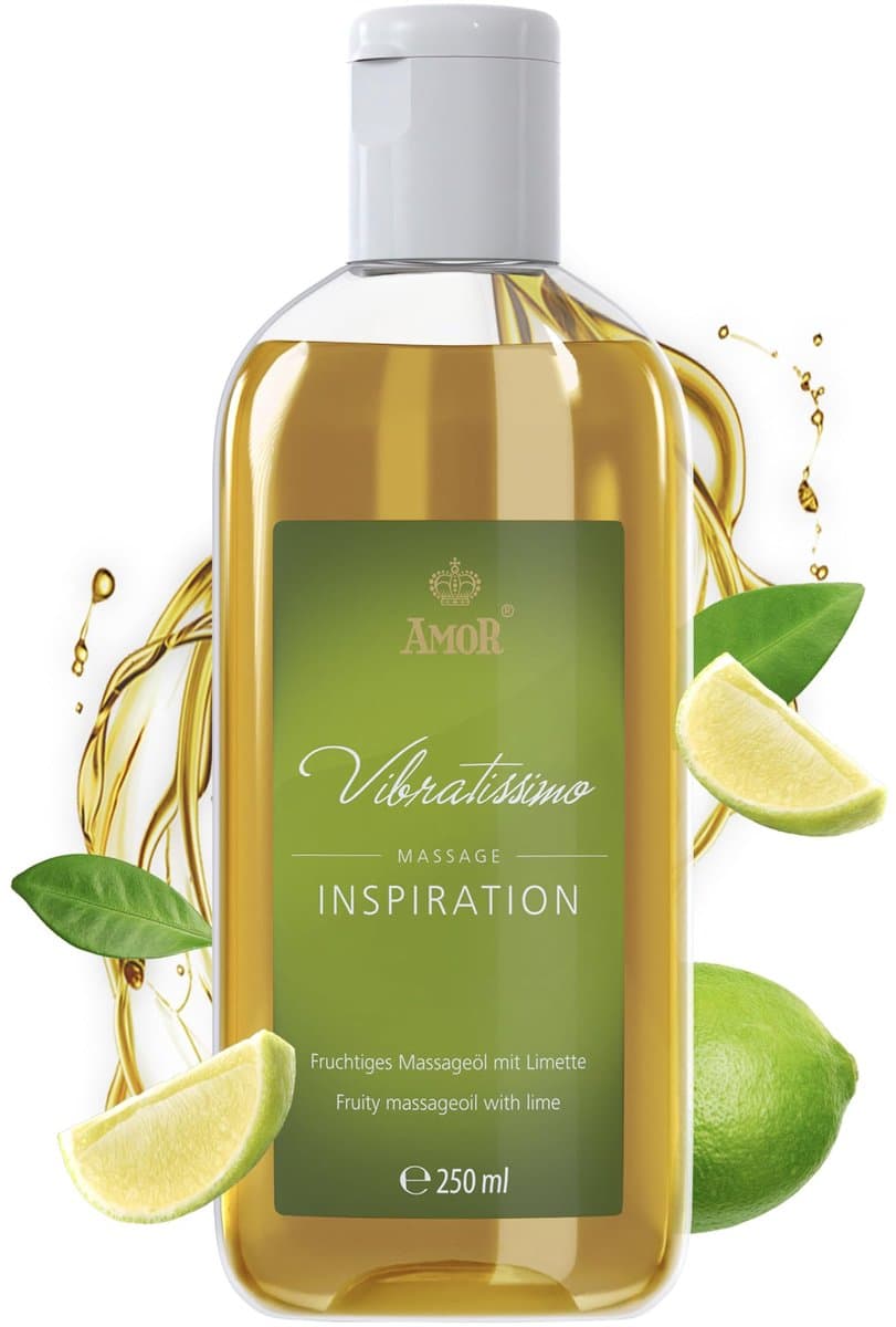 Vibratissimo 'Inspiration': massageolie, liefdesolie, lichaamsolie met een limoengeur — afbeelding 1