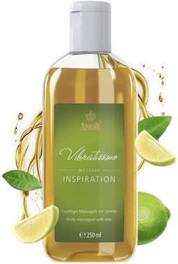 Vibratissimo 'Inspiration': massageolie, liefdesolie, lichaamsolie met een limoengeur — thumbnail 1