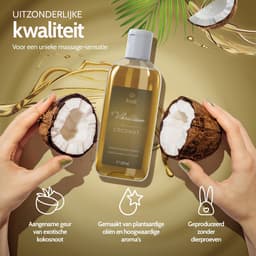 Vibratissimo 'Coconut': exotische massageolie met kokosnoot, liefdesolie, erotische olie — thumbnail 4