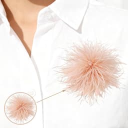 Struisvogelbroche voor dames, natuurlijke struisvogelveer, ideaal voor banketten, bruiloften, feesten, verjaardagsfeesten en soortgelijke gelegenheden — thumbnail 2