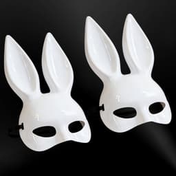Quick Relief Bunny Masks - Erotisch Masker - Konijn Maskers - Gemaskerd Bal - Carnavals Masker - 2 stuks Wit — thumbnail 2