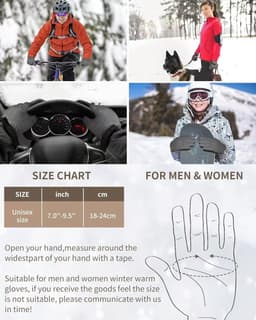 Handschoenen met fleece voering Thermische winterhandschoenen Heren dik warm Touchscreen handschoenen Stretched dikke gebreide handschoenen Thermische handschoenen Wintercadeaus Grijs — thumbnail 3