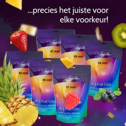 VIBRATISSIMO condooms Fruit Color 50-pack | gevoelsecht & extra vochtig | for Men | Zakje hersluitbaar | Gekleurd | flinterdun | b=57mm — thumbnail 5